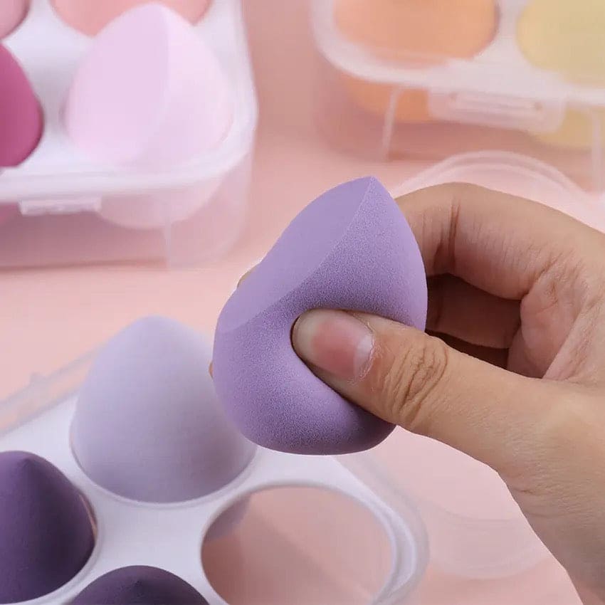 Set Of 4 Makeup Egg Blender, Foundation Powder Puff, Wet and Dry Powder Puff, Makeup Egg Cushion Beauty Tool, Cosmetic Makeup Blender With Storage Box Set Of 4 Makeup Egg Blender, Foundation Powder Puff, Wet and Dry Powder Puff, Makeup Egg Cushion Beauty Tool, Cosmetic Makeup Blender With Storage Box